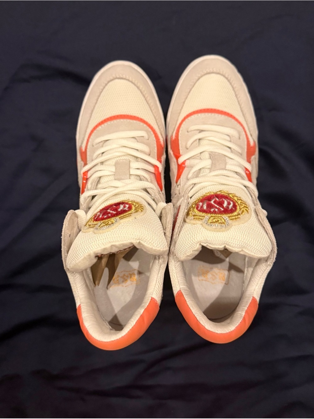 Ash White and Orange Women's Wedge Sneakers- Great find!
